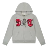 DT Zebra Crest Zip-up Hoodie Grey