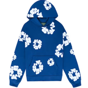 Denim Tears White Flowers Sky Blue Hoodie