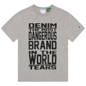 Dangerous Mission Statement Grey Tee White