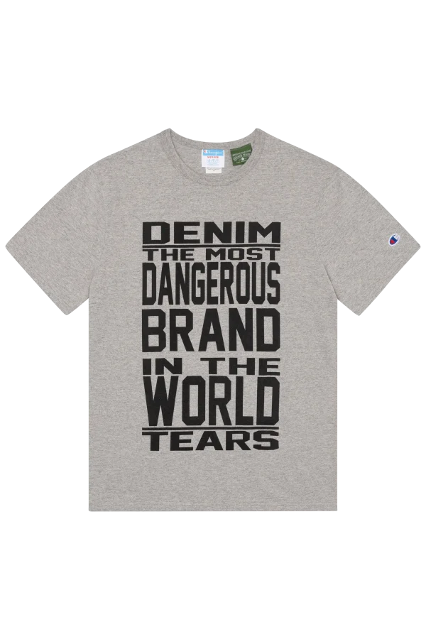 Dangerous Mission Statement Grey Tee White